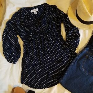 Motherhood Maternity polka dot blouse